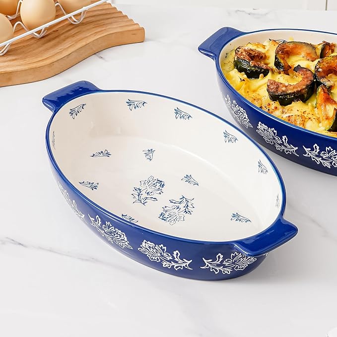 Wisenvoy Casserole Dish Baking Dish Ceramic Au Gratin Baking Dish Lasagna Pan