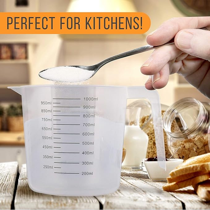 U.S. Kitchen Supply Plastic Measuring Cups - 32 oz Liquid Measuring Cup Set of