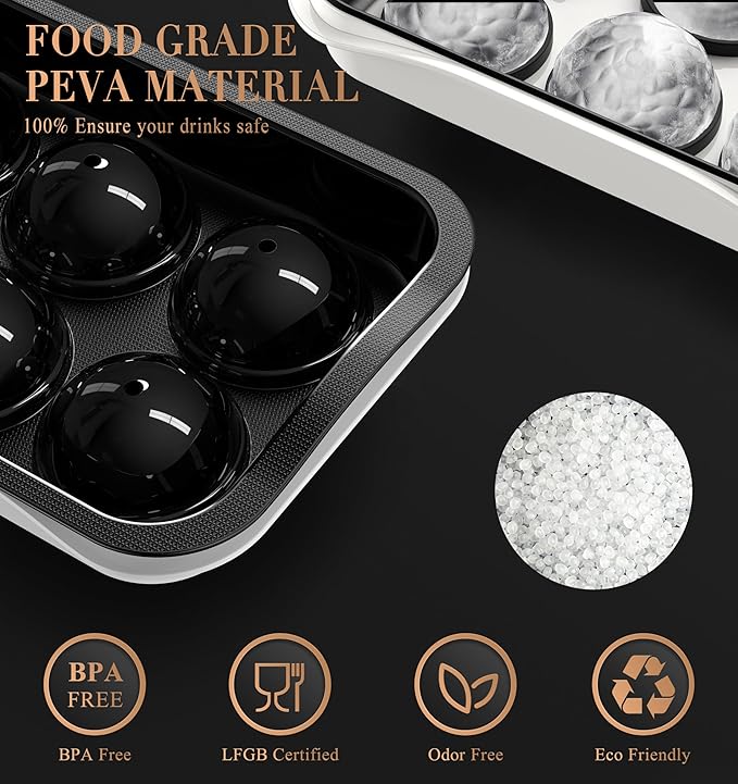 Round Ice Cube Mold with Lid