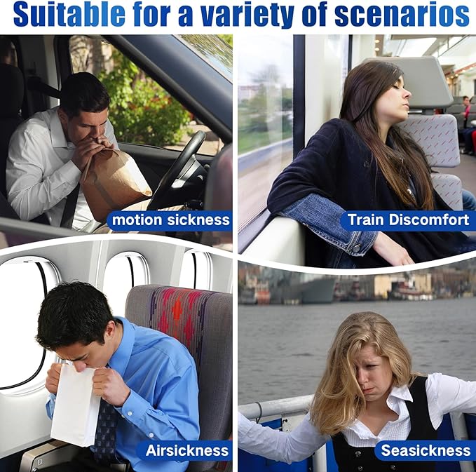 Hionfurt 80ct Motion Sickness Patches – Sea Sickness Patches for Cruise, Car, Airplane, and Other Travel – Non-Drowsy, Effective, Lasts 72 Hours