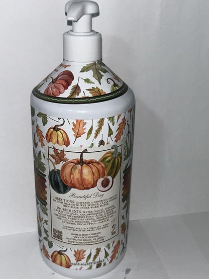 Beautiful Day Pumpkin Peach Dish Soap with Essential Oils – Powerful Grease Fighting Liquid Soap, Fresh Fruity Scent, Gentle on Hands, Effective Kitchen Cleaning