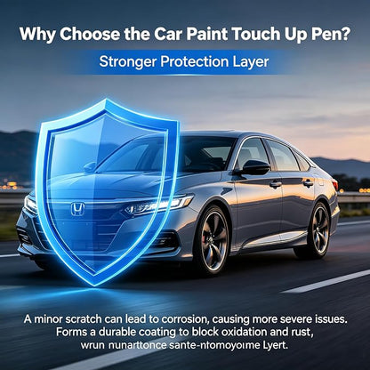 Crystal Black Pearl(NH-731P) Touch Up Paint for Honda 2-in-1 Car Scratch Repair Pen for Rock Chips, Door Scratches & Paint Nicks Exact Color Match Quick Dry DIY Fix for Civic Accord CR-V