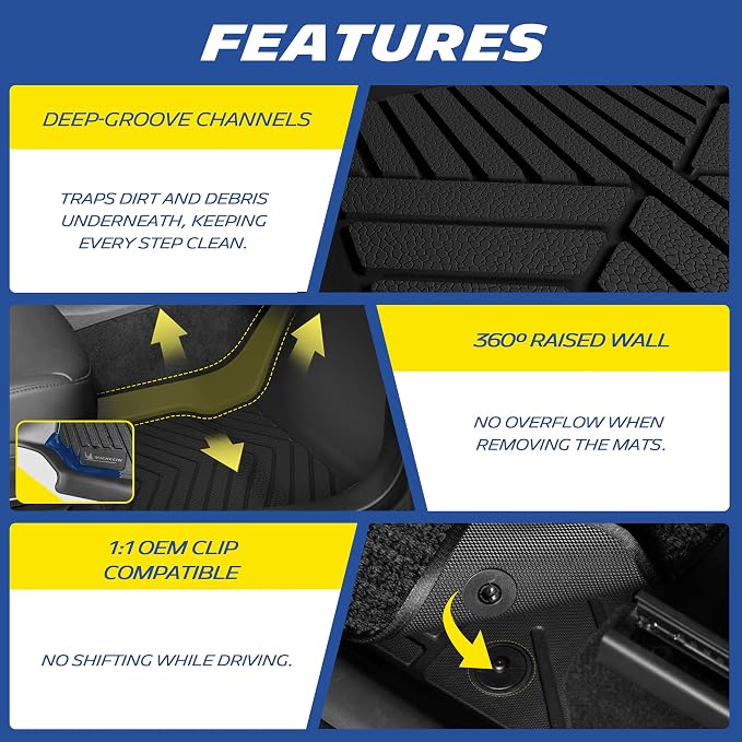 Michelin Vehicle Mats, All-Weather TPE Custom Fit Liner for 2025-2026 Chevrolet Equinox/GMC Terrain Gas, Premier