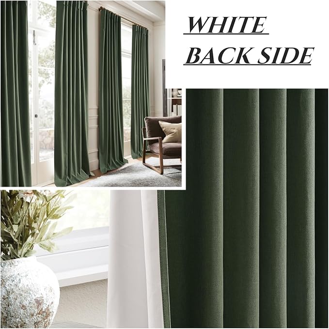 Dark Green Curtains 84 Inches Long