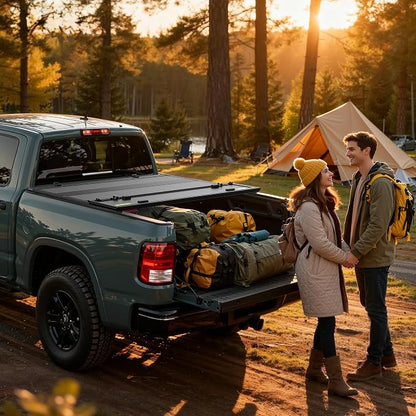 AUTOSAVER88 Low-Profile Hard Quad Fold Truck Bed Tonneau Cover Fit for Chevy Colorado/GMC Canyon 2015-2026 with 5.2ft Bed