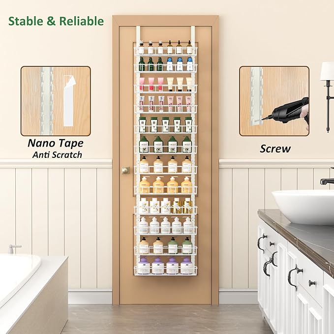Churboro Over the Door Pantry Organizer Rack