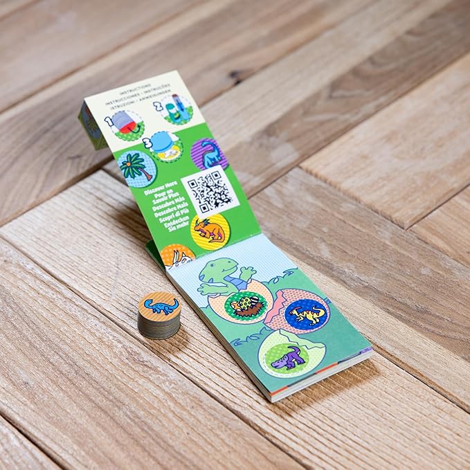 Melissa & Doug Sticker Wow!™ Mini Activity Pad and Refill Stickers 4-Pack (Dinosaur, Pets, Favorite Things, Surprise Pack 1) – 200 Stickers Each (800 Total) for Any Sticker Stamper (Not Included)