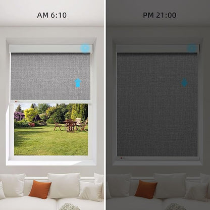 ZSTARR Motorized Smart Blind for Window, Automatic Blackout Roller Shade