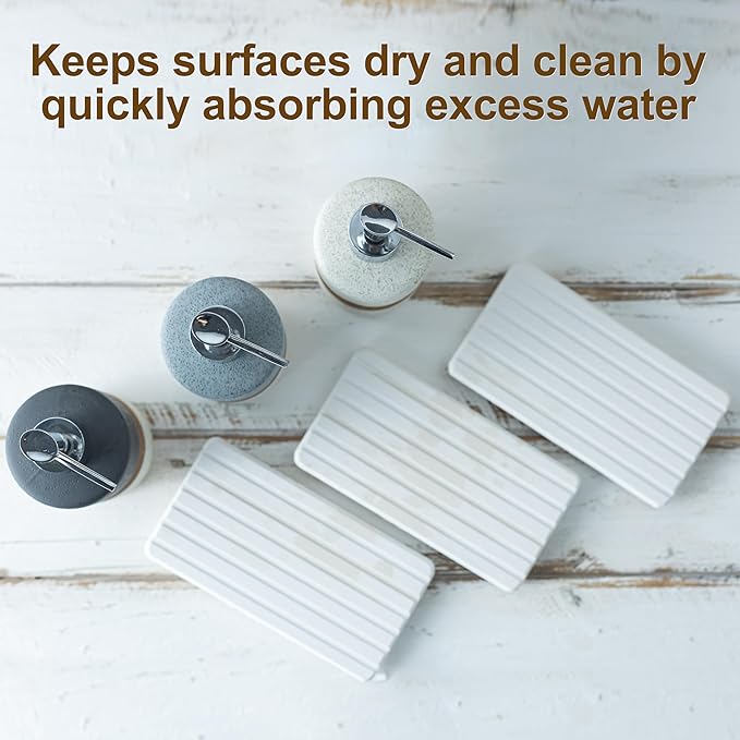 Ceramic Soap Dispenser Set – Hand Soap, Dish Soap, Shampoo & Shower Soap