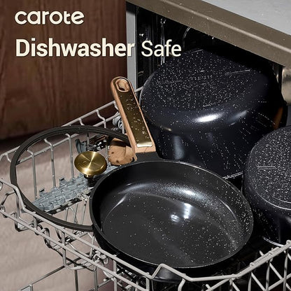 CAROTE Ceramic Cookware Set Nonstick, Non-Toxic & PFAS-Free, Dishwasher