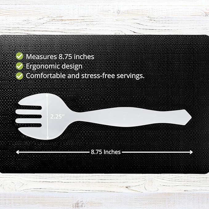PARTY BARGAINS Disposable White Plastic Serving Forks 8.75 Inch – Heavy Duty