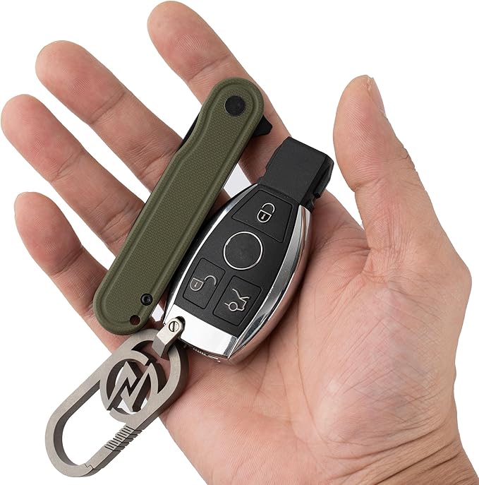 G040 Pocket Knife, 2.75'' D2 Steel Blade G10 handle, Small EDC Knife with Pocket Clip for Men Women, 2.1oz
