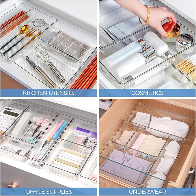 Ravinte 6 Pack Drawer Organizer