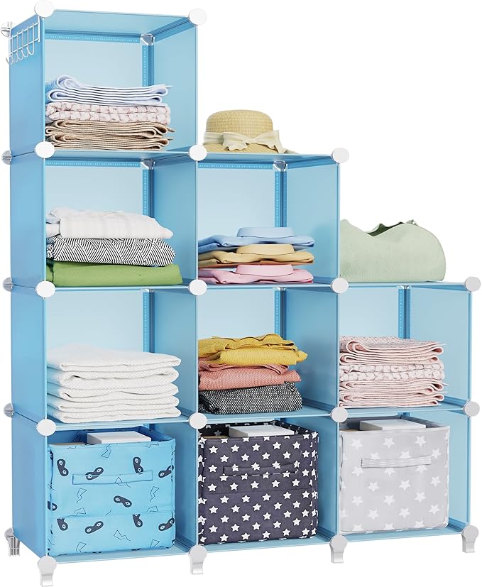 HOMIDEC Closet Organizers and Storage, 9 Cube Storage Organizer, Portable