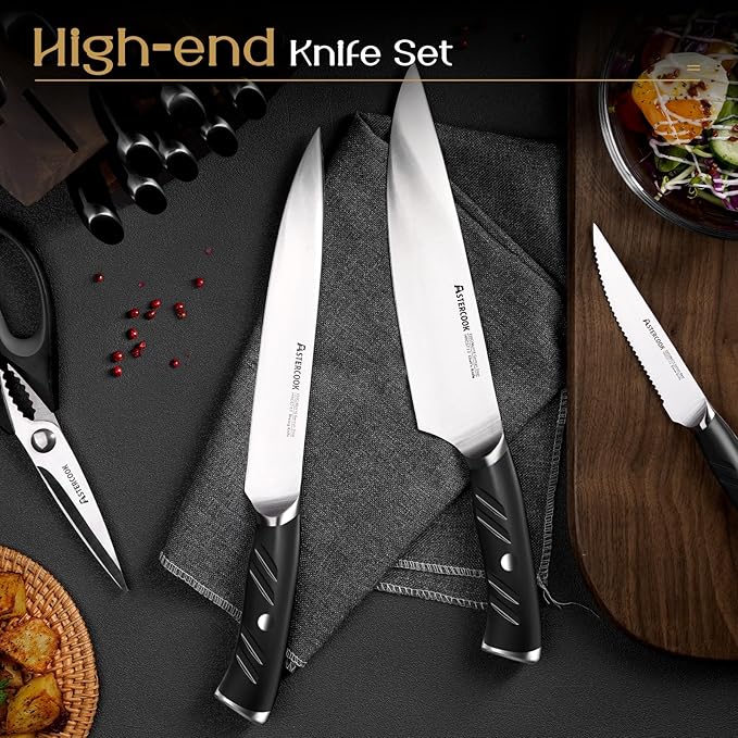 Astercook Knife Set, Kitchen Knives Set