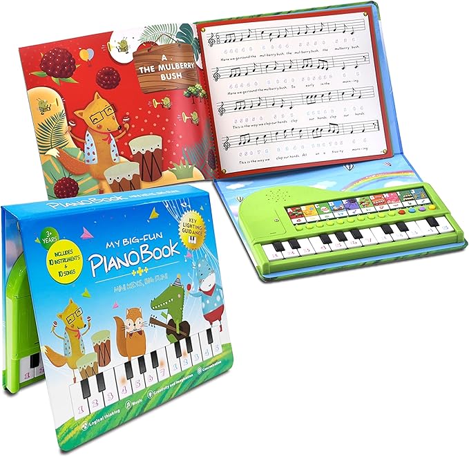 Kids Piano Book Toys - 20 Keys Kids Keyboard Piano Educational Music Toys, Children Gifts & Toddler Toys for 3 4 5 Year Old Boys and Girls