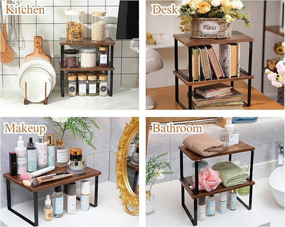 Marsui 4 Pcs Kitchen Organizer Accessories Set Cabinet Organizer Shelf and