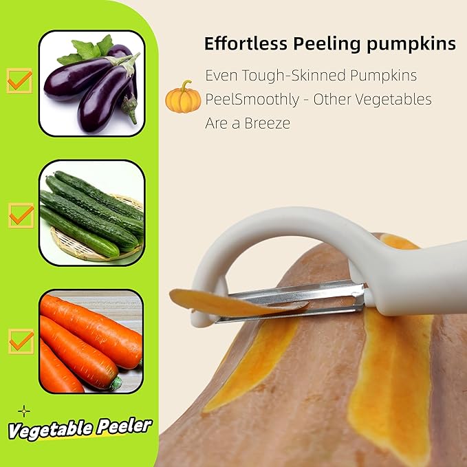 Trez Treamer 6-Piece Vegetable Peelers for Kitchen,Stainless Steel Apple Peeler Set for Veggie Carrot Fruit Zucchini Cucumber Peeler Sharp Potatoes & Potato Peeler Bulk with Non-Slip Handle (P)