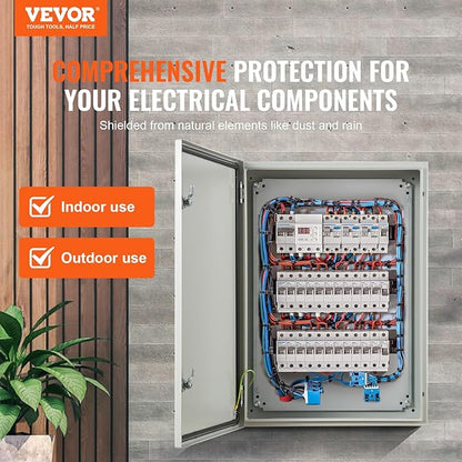 VEVOR Steel Electrical Box, Cold Rolled Steel Electrical Enclosure Box