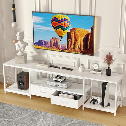 GYIIYUO TV Stand with Fabric Drawer