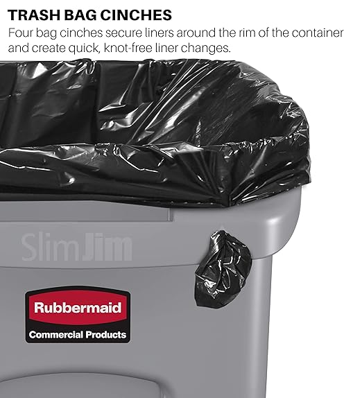 Rubbermaid Commercial Products Slim Jim Trash/Garbage Can
