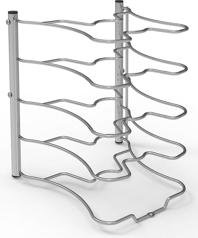 Simple Houseware Cabinet Pantry Pot and Pan Organizer Holder Rack