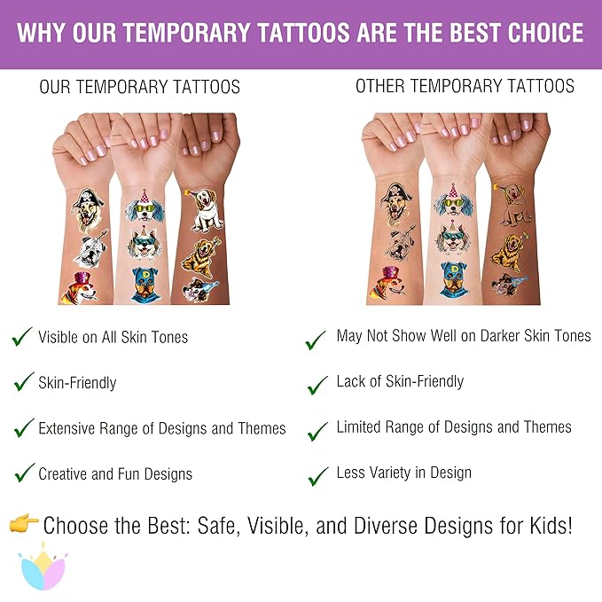 101+ Ocean Temporary Tattoos – Printable, Waterproof Fake Tattoos for Kids, Girls, Boys, Teens & Adults – Ideal for Birthday Parties, Decorations (A)