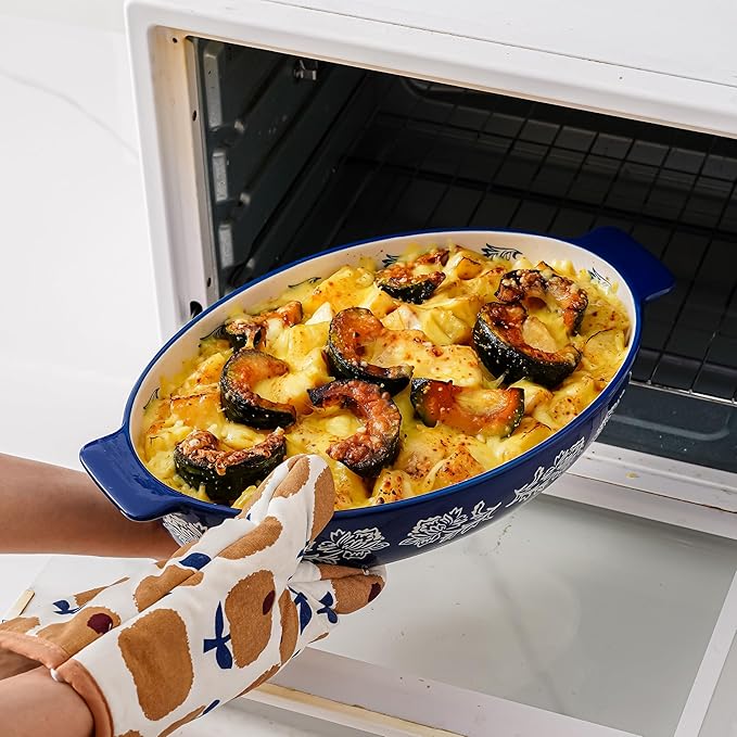 Wisenvoy Casserole Dish Baking Dish Ceramic Au Gratin Baking Dish Lasagna Pan