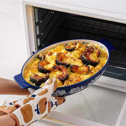 Wisenvoy Casserole Dish Baking Dish Ceramic Au Gratin Baking Dish Lasagna Pan