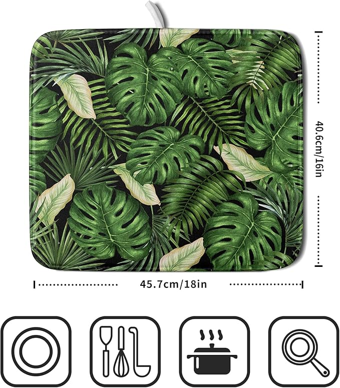 Giwawa Tropical Palm Leaf Dish Drying Mat