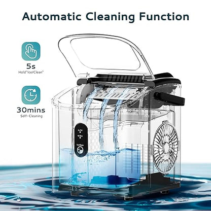 EUHOMY Ice Maker Countertop, Portable Ice Machine