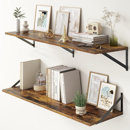 12 Inch Deep Floating Shelves, 48W x 12D Floating Shelves, Deep Wall Shelves