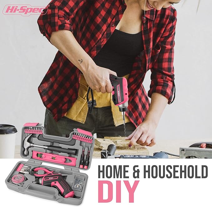 Hi-Spec 35-Piece Tool Kit with 3.6V USB Small Electric Screwdriver Set