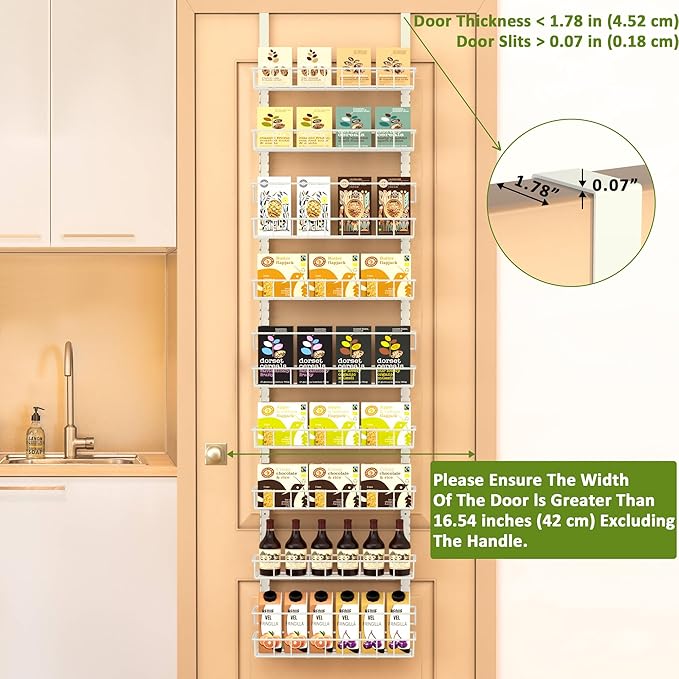 Churboro Over the Door Pantry Organizer Rack