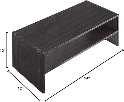 Whitmor Wood Stackable 2-Shelf Shoe Rack, 24 INCH