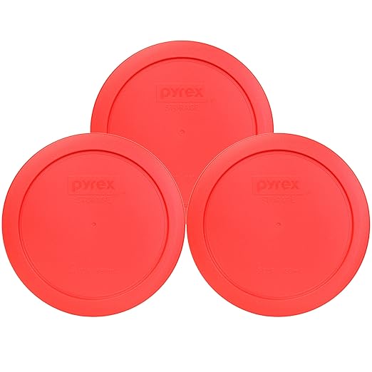 Pyrex 7201-PC 4-Cup Red Plastic Food Storage Replacement Lid