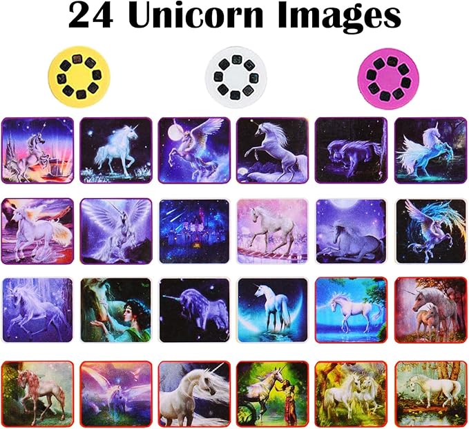 Georgie Porgy Children Projector Toys Educational Science Set Wall Ceiling Tent Torch Flashlight for Kids Gifts for Boys Girls (Unicorn)