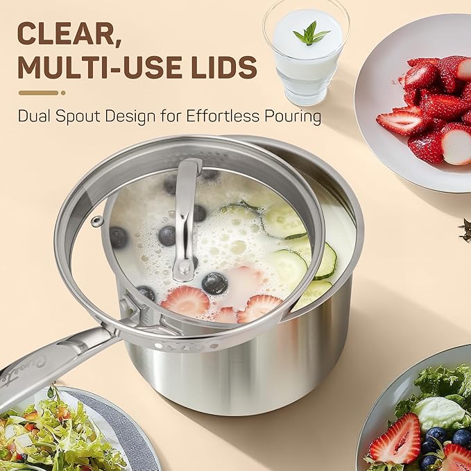 Ciwete 3 Qt Stainless Steel Saucepan