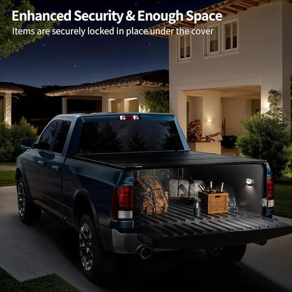 OEDRO FRP Hard Tri-fold Tonneau Cover Fits for Toyota Tacoma 2024 2025 2026 6ft Bed (Excl. Trail Edition), Weather-Resistant