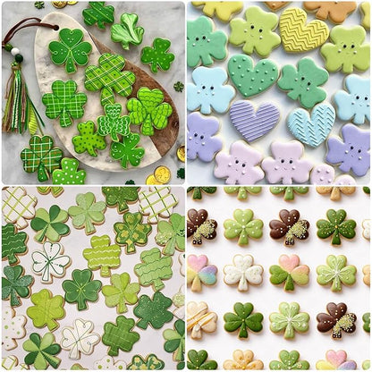 AIERSA Mini Shamrock Cookie Cutter, St Patricks Day Cookie Cutters, 1 Inch Tiny