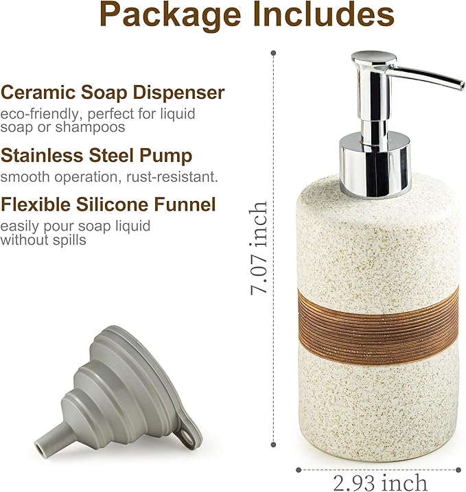 Soap Dispenser for Kitchen & Bathroom, Dish Soap, Hand Soap, Conditioner