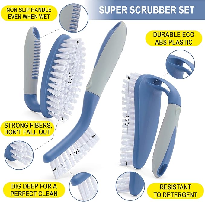 Scrub Brush Set of 3pcs