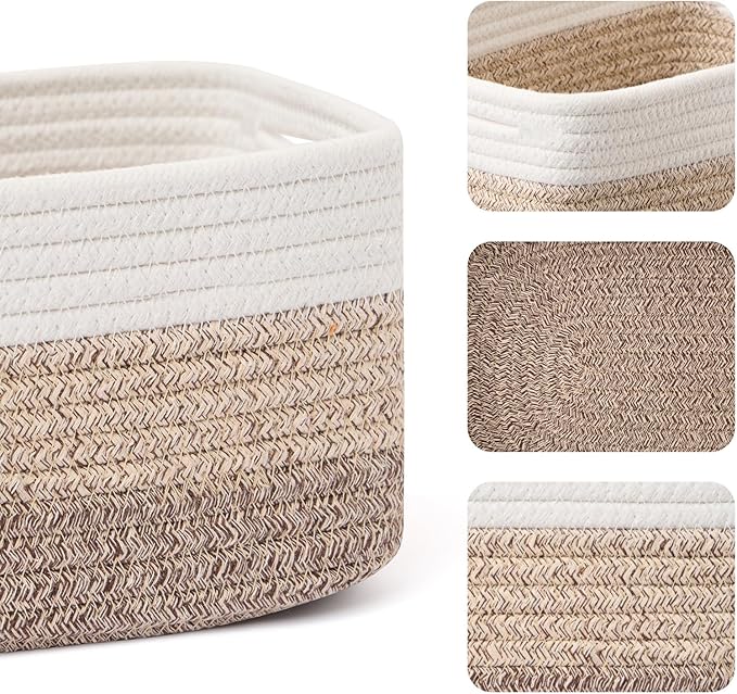 MiniArk Small Storage Baskets for Organizing | Closet Organizer Bins | Shelf
