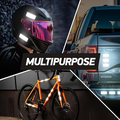 Reflective Safety Tape Stickers | 3M Diamond Grade | Yellow | 1.2″ x 3.15″ | 20-Pack | Safety Warning Tape for Helmets, Cars, Mailboxes & More