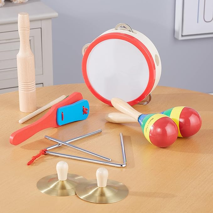 Melissa & Doug Band-in-a-Box Clap! Clang! Tap! - 10-Piece Musical Instrument Set