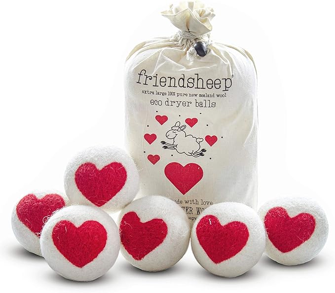 Friendsheep Wool Dryer Balls, Organic Reusable Fabric Softener Alternative