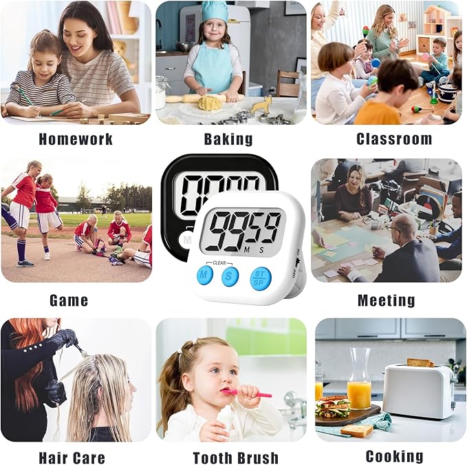 ZILLEEN Classroom Timer for Kids Teachers 2 Pack Digital Timers