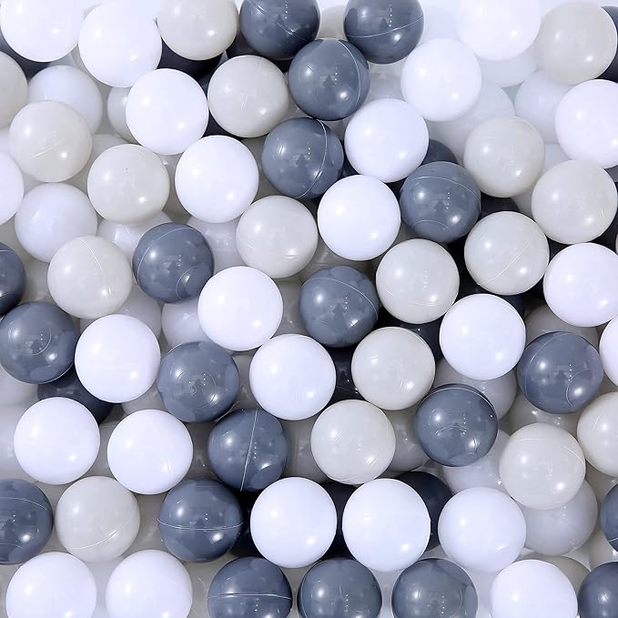 MoonxHome Ball Pit Balls for Toddlers, BPA Free Crush Proof Plastic Toy Balls for Ball Pit, Children's Pool Water Toys, Macaron Ocean Balls for Play Tent 2.15 Inch Pack of 100…