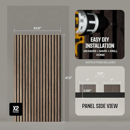 2-Pack Wood Panels for Wall