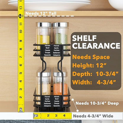 SpaceAid Pull Out Spice Rack Organizer